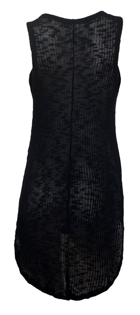 Plus size Sheer Knit Sleeveless Tunic Top Black Photo 2