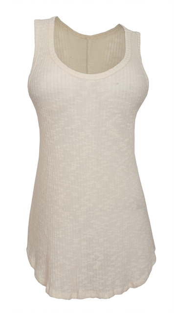 Plus size Sheer Knit Sleeveless Tunic Top Ivory Photo 1