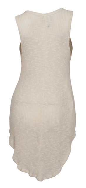 Plus size Sheer Knit Sleeveless Tunic Top Ivory Photo 2