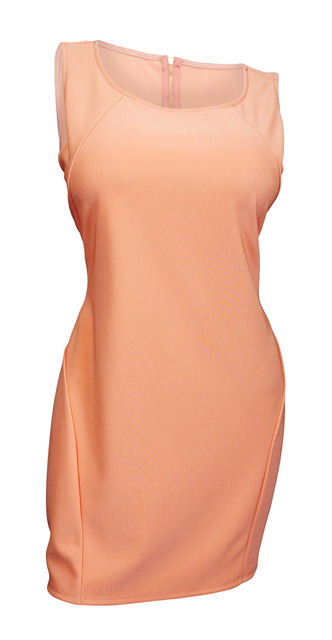 Plus size Sleeveless Bodycon Mini Dress Peach Photo 1