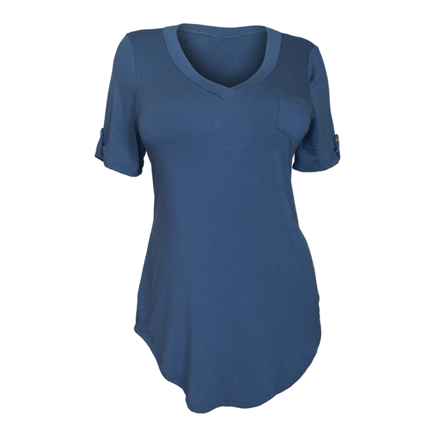 Women's Ballet Tunic Top Denim Blue Photo 1