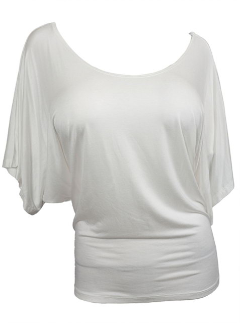 Plus Size Dolman Sleeve Top White Photo 1