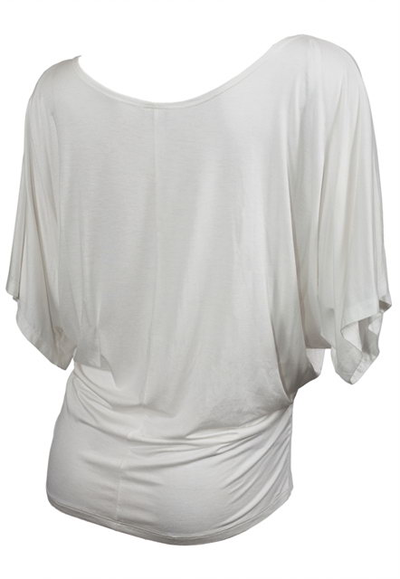 Plus Size Dolman Sleeve Top White Photo 2