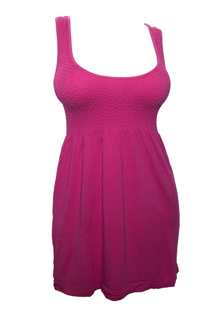 Plus Size Long Tank Top Pink Photo 1