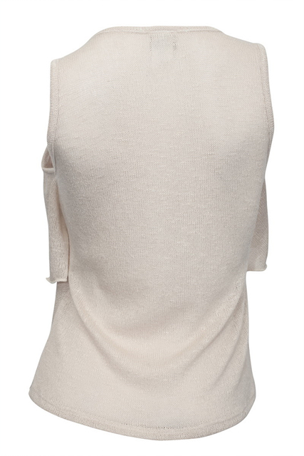 Plus Size Tiered Knit Top Ivory Photo 3