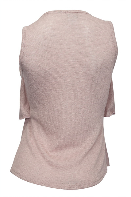 Plus Size Tiered Knit Top Pink Photo 3