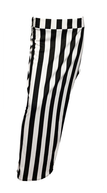 Plus size Side Split Skirt Stripe Print Photo 1