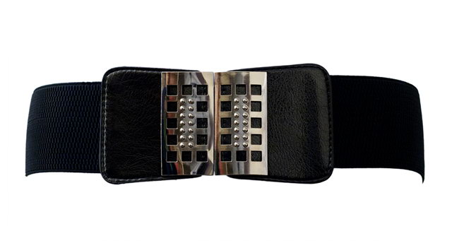 Plus Size Metal Buckle Wide Elastic Belt Photo 1