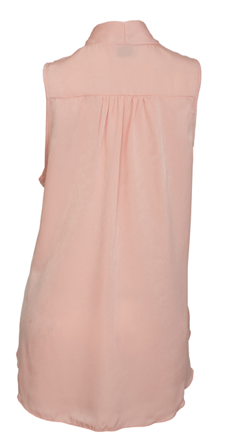 Plus size Pleat V-Neck Blouse Peach Photo 2