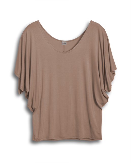 Plus Size Dolman Sleeve Top Light Brown Photo 1