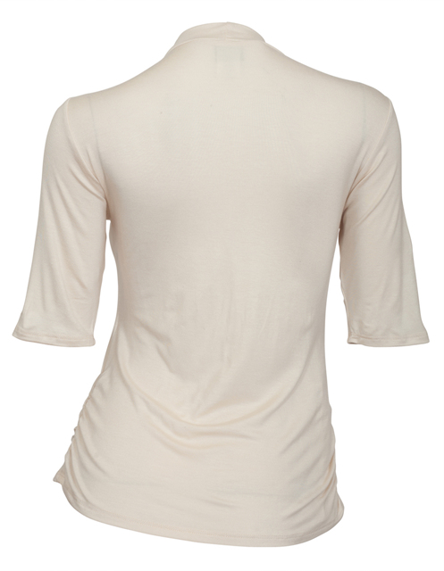 Plus Size Lace Up Mock Neck Top Ivory Photo 2