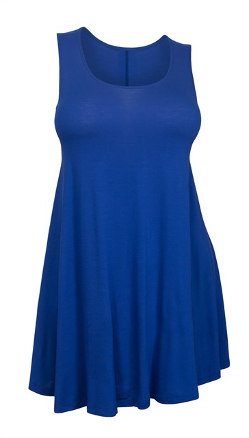 Plus Size Sleeveless Dress Top Royal Blue Photo 1