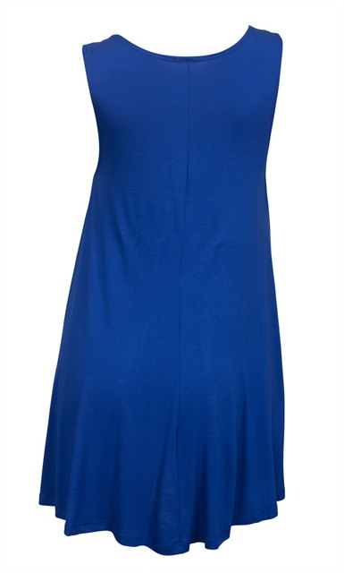 Plus Size Sleeveless Dress Top Royal Blue Photo 2