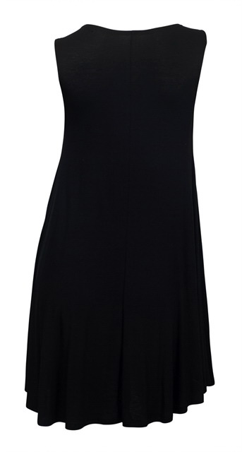 Plus Size Sleeveless Dress Top Black Photo 2