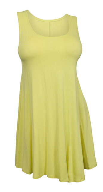 Plus Size Sleeveless Dress Top Lime Photo 1