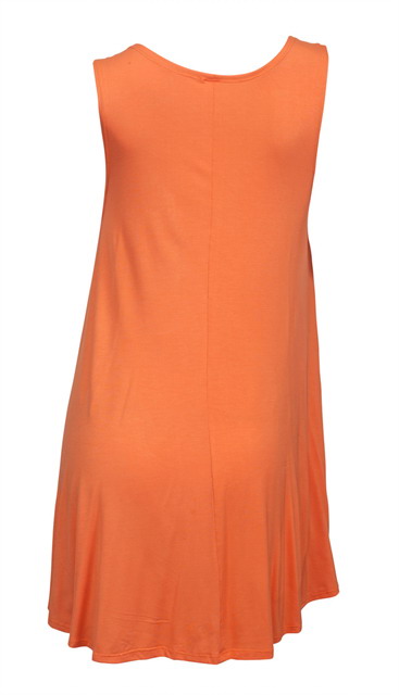 Plus Size Sleeveless Dress Top Coral Photo 2