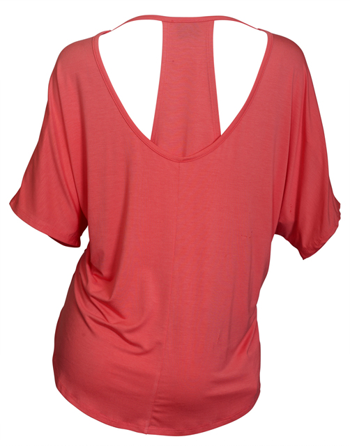 Plus size Racerback Dolman Top Coral Photo 2