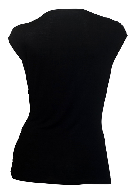 Plus Size Cowl Neck Top Black Photo 2