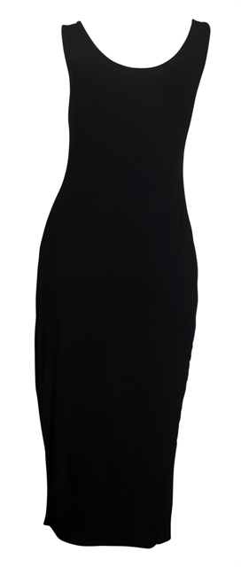 Plus size Asymmetric Hemline Sleeveless Dress Black Photo 2