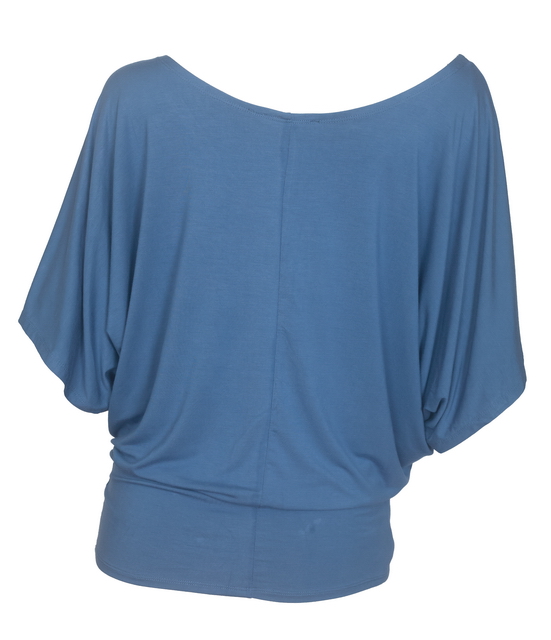 Plus Size Dolman Sleeve Top Denim Blue Photo 2