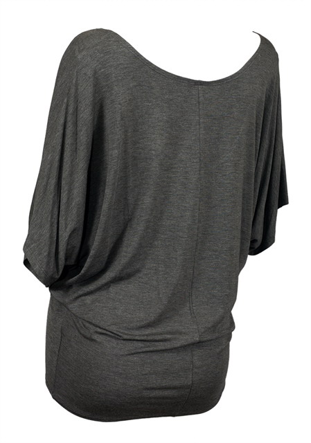 Plus Size Dolman Sleeve Top Heather Gray Photo 2