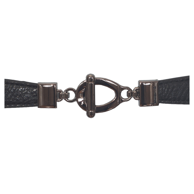 Plus size Metal Buckle Skinny Elastic Cinch Belt Black Photo 1