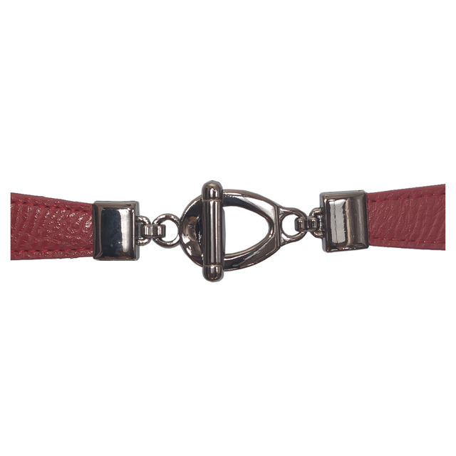 Plus size Metal Buckle Skinny Elastic Cinch Belt Red Photo 1