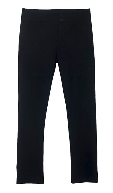 Plus size Double Button Pants Black Photo 3