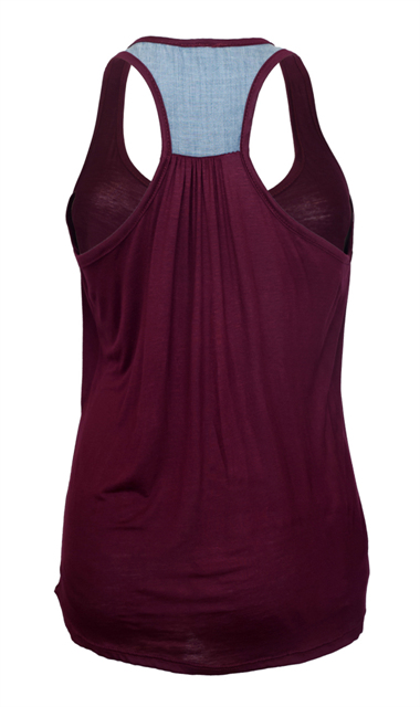 Plus Size Designer Print Racer-Back Tank Top Wine Photo 2