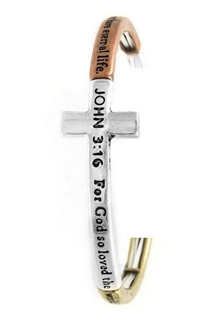 John 3:16 Engraved Stretch Elastic Bracelet 18329B