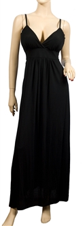 Plus Size Sexy Black Cocktail Maxi Dress