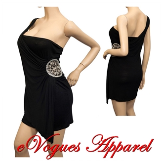 rhinestone accented jr shoulder plus dress evogues