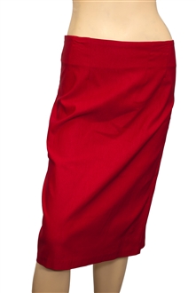 Jr Plus Size Pencil Skirt Red