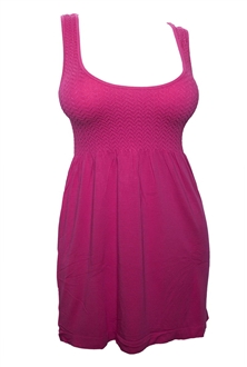 Plus Size Long Tank Top Pink