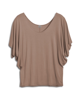 Plus Size Dolman Sleeve Top Light Brown