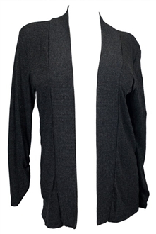 Plus size Open Front Cardigan Charcoal Gray