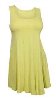 Plus Size Sleeveless Dress Top Lime