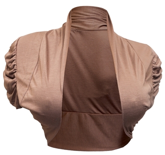 Plus size Ruched Open Front Cropped Bolero Shrug Coco