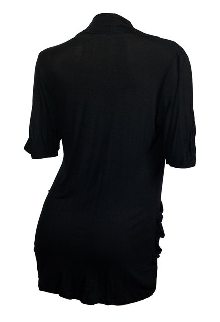Plus Size Open Front Shawl Collar Cardigan Black | eVogues Apparel