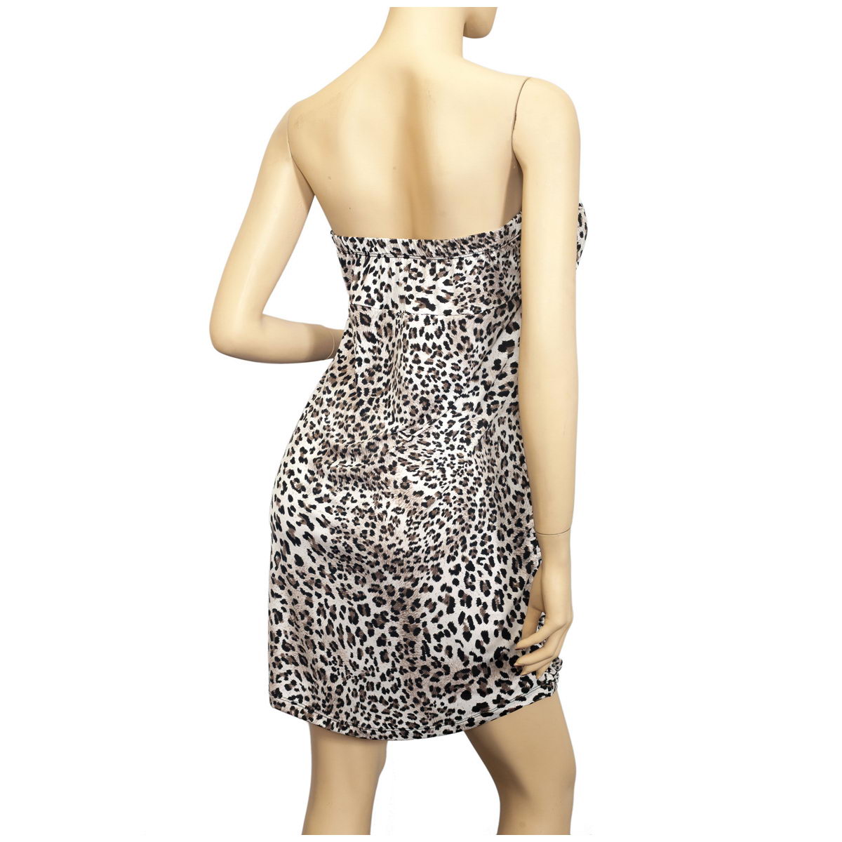 Plus size Animal Print Ruched Bodice Mini Dress | eVogues Apparel