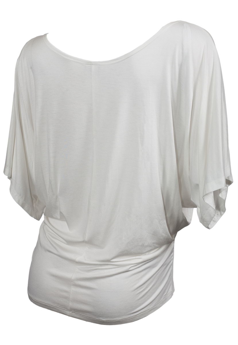 Plus Size Dolman Sleeve Top Off White | eVogues Apparel