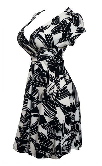 Plus Size Floral Lace Bodice Hi-Lo Dress Black | eVogues Apparel