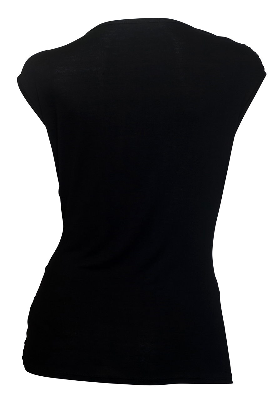 Plus Size Cowl Neck Top Black | eVogues Apparel