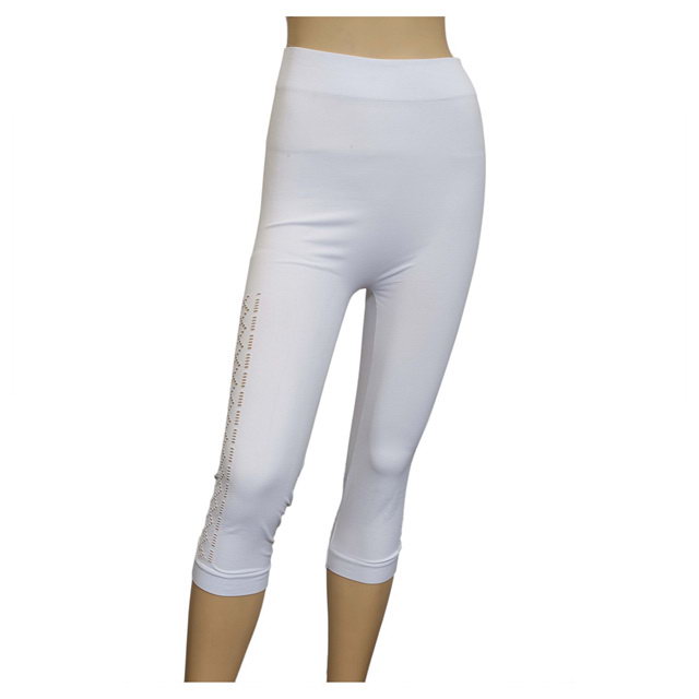 Plus Size White Capri Legging | eVogues Apparel