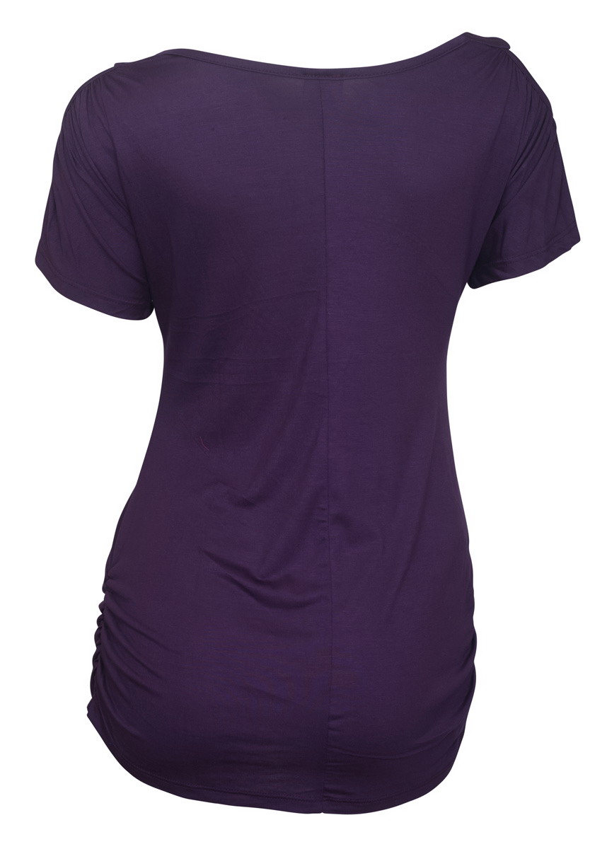 Plus size Drop Shoulder Top Purple 2 | eVogues Apparel