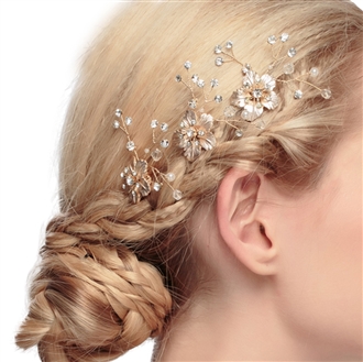 gold hair pieces for prom