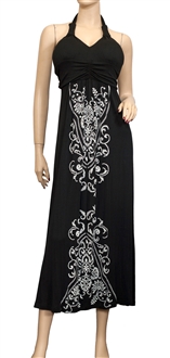 plus halter maxi dress embroidered cocktail neck evogues